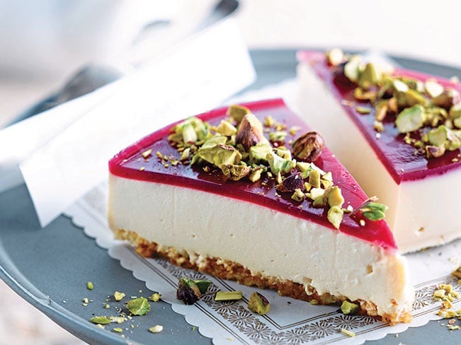 🍰🌿🍓&nbsp;Cheesecake Framboise Pistache (sans cuisson, 6-8&nbsp;parts)